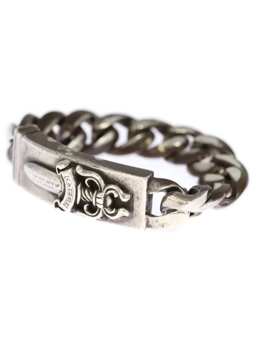 Chrome Hearts ID Dagger ID Classic Link Breast 11 Silver Bca Bracelet